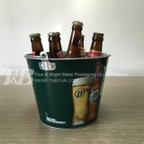 Ice bucket with steel handle
